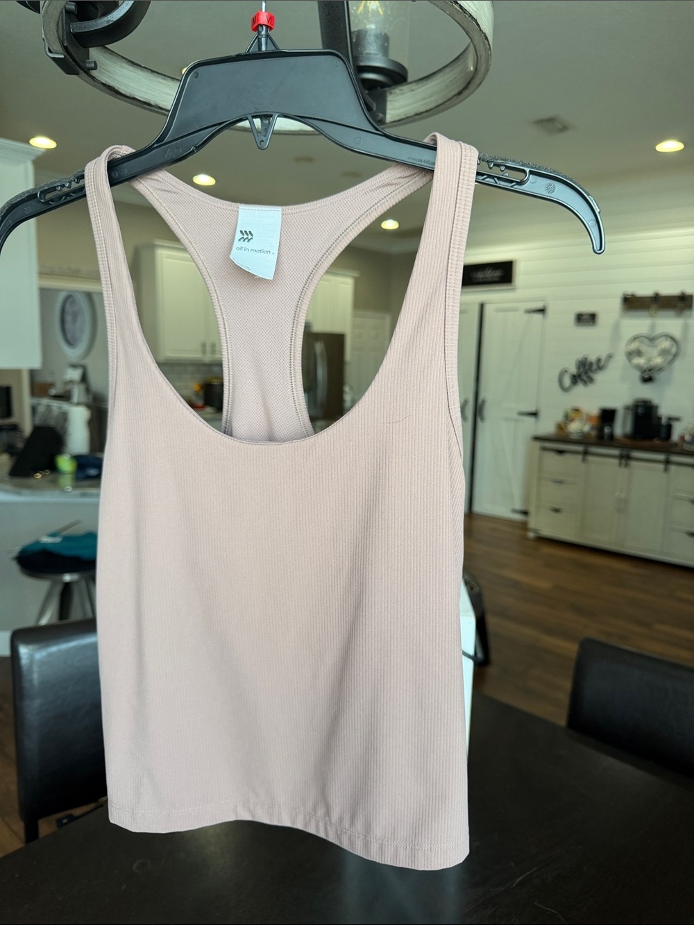 all in motion Blush Ribbed Racerback Tank